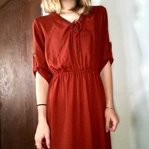 Lovely Casual Orange Dress